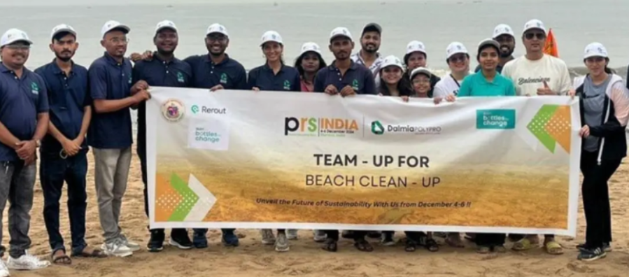 CSR Drive by Bisleri, Dalmia Polypro, and PRS India Cleans Up 576 kg of Waste at Juhu Beach