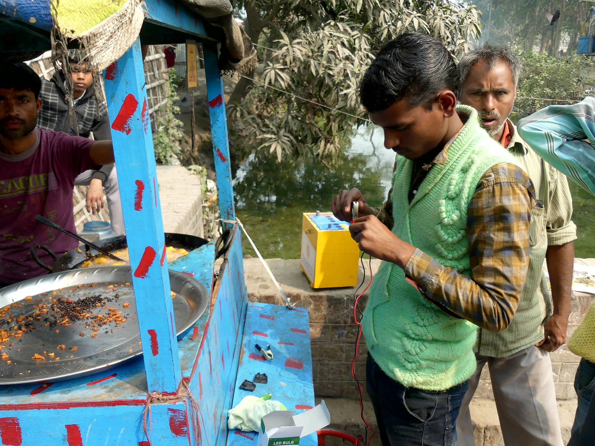 The installation of the solar power at one of our customer's shop