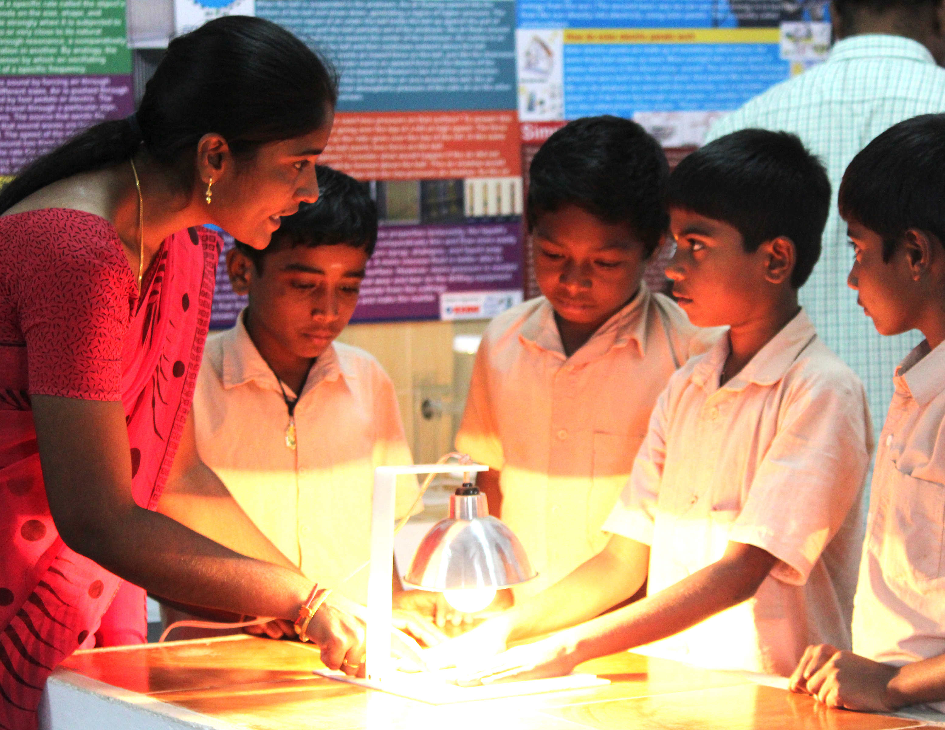 Students using STEM tool