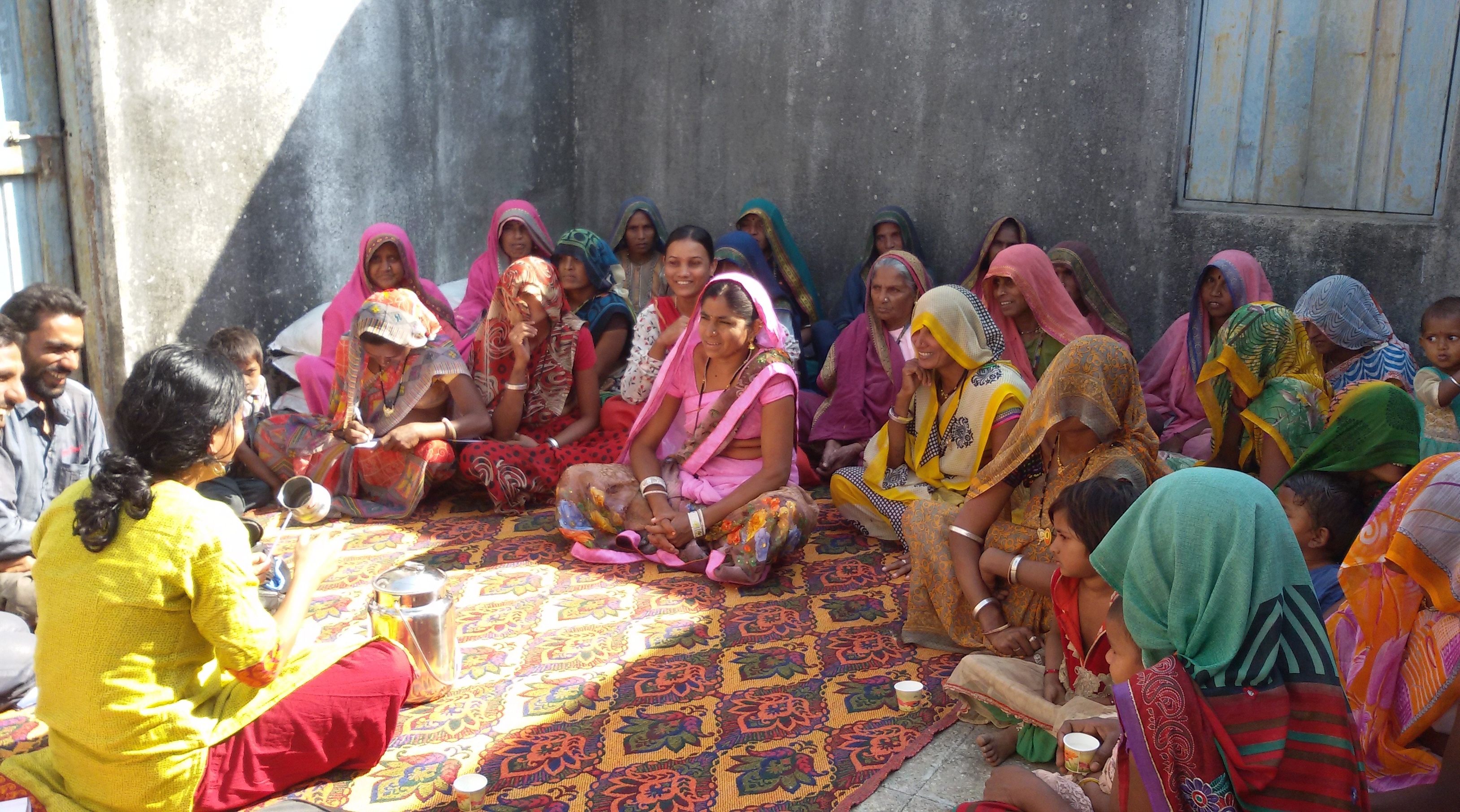Shalmali depicting how to make soya milk