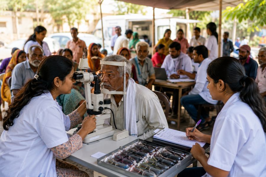 Maxivision Super Speciality Eye Hospitals and Sightsavers India Strengthen Community Eye Care Access
